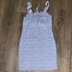 Floral Blue Mini Dress